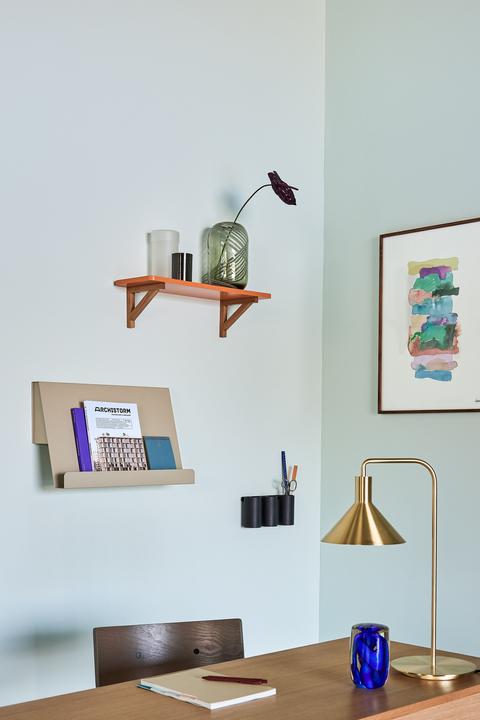 Image du produit Hübsch Arki Shelf Orange/Nature (60 x 20 x 16 cm)