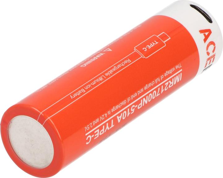 Immagine prodotto AceBeam Batteria agli ioni di litio 21700 con potente corrente di scarica da 5100mAh USB-C max. 20A, 77,8 x (1 pz., 21700, 5100 mAh)