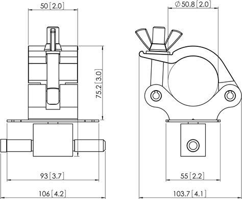 Produktbild Vogels Professional PUC 1090 - Montagekomponente (Balkenadapter) (Decke)