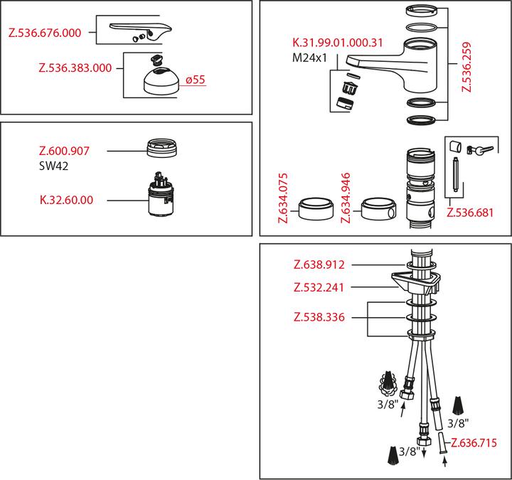 Produktbild KWC DOMO Hebelmischer, Schwenkauslauf 90°