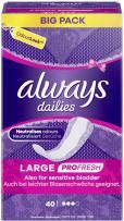 Actual product image Always ProFresh (40 x, Panty liners)
