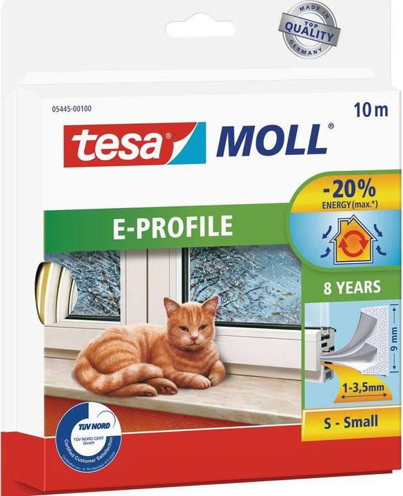 Produktbild tesa tesamoll CLASSIC E-Profil Fensterdichtung, Gummidichtung zum Isolieren