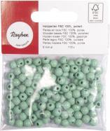 Produktbild Rayher Holzperlen FSC 100%, poliert, 6mm ø, hellgrün