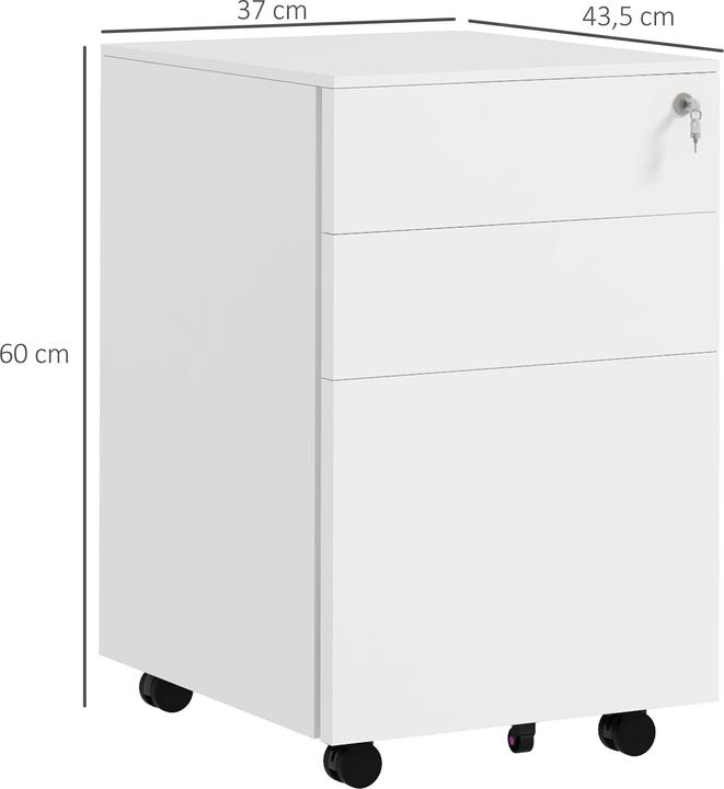 Produktbild Vinsetto Rollcontainer (43.5 x 37 x 60 cm)