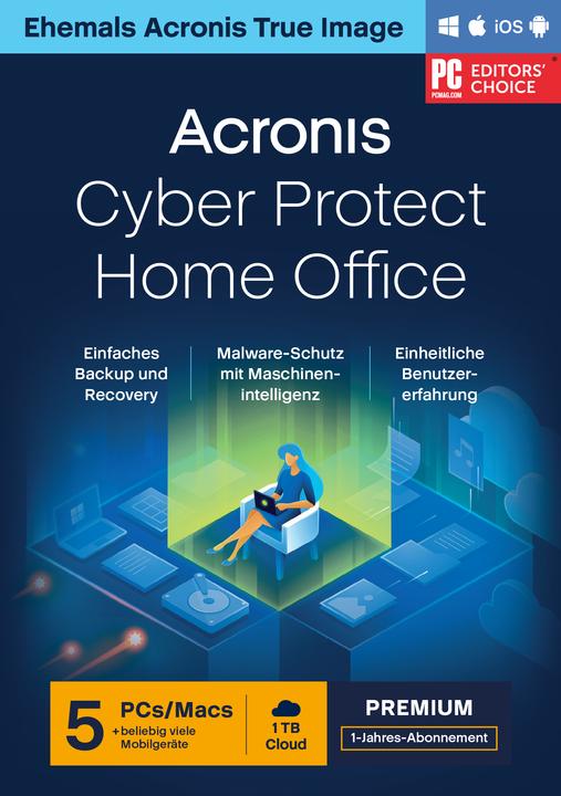 Image du produit Acronis Cyber Protect Prem Subscription 5 devices / 1TB / 1 year Cloud Storage (5 Utilisateur, 5 Périphériques/Utilisateurs, 12 mois)