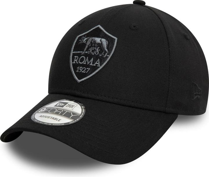 New Era 9Forty Strapback Cap - TONAL AS Roma schwarz