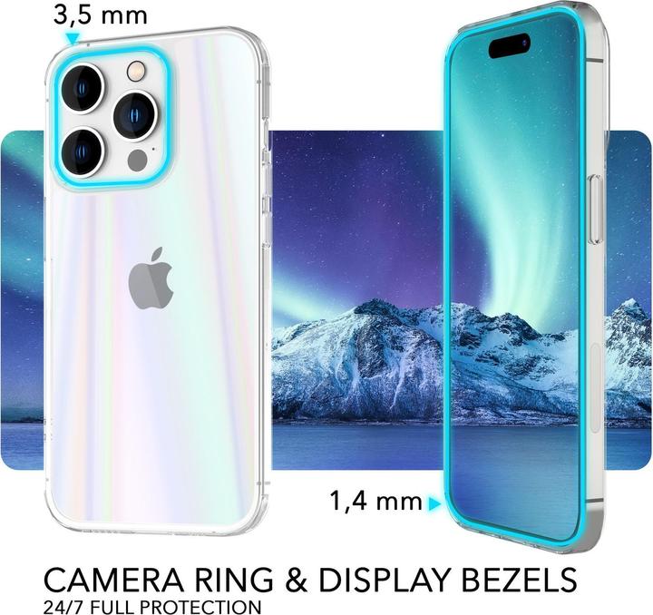 Image du produit Nalia Housse en verre trempé transparent effet arc-en-ciel (Apple iPhone 14 Pro Max)