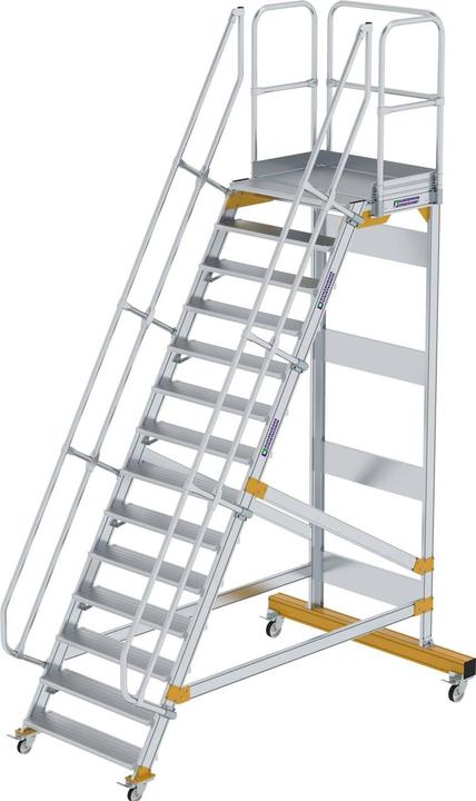 Actual product image Günzburger Aluminium platform stairs mobile 60° 14 steps (Platform ladder, 340 cm)