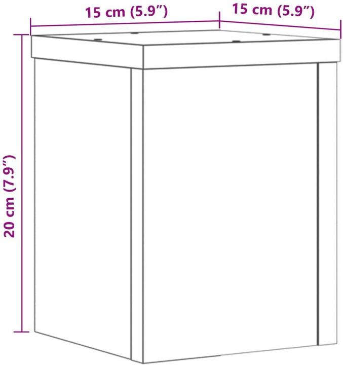 Image du produit VidaXL Support pour plantes 2 pcs. Chêne