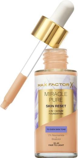 Actual product image Max Factor Miracle Pure Skin Reset 2in1 Serum Foundation - Makeup 30 ml 30-40 Fair To Light (30-40 Fair To Light)