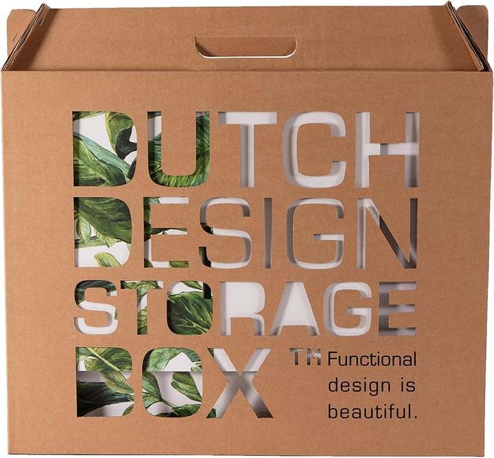 Immagine prodotto Dutchdesign Scatola portaoggetti dal design olandese Foglie verdi (39,5 x 32 x 21 cm)