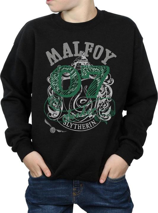 Actual product image Boys Seeker Draco Malfoy Slytherin Cotton Sweatshirt (152, 158)