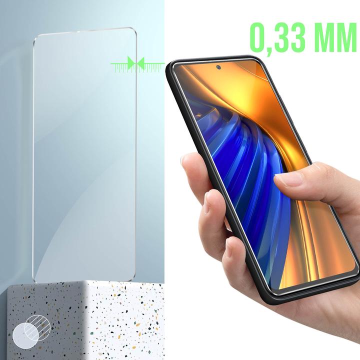 Actual product image Avizar 9H hardness glass display protection film (1 Piece, Xiaomi Poco F4)