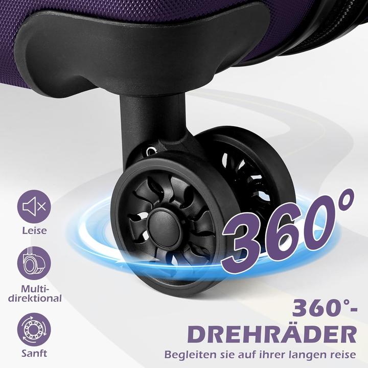 Actual product image Coolife 2-teiliges Hartschalenkoffer-Set mit TSA-Schloss (60 l, Hand luggage (up to 50 litres))