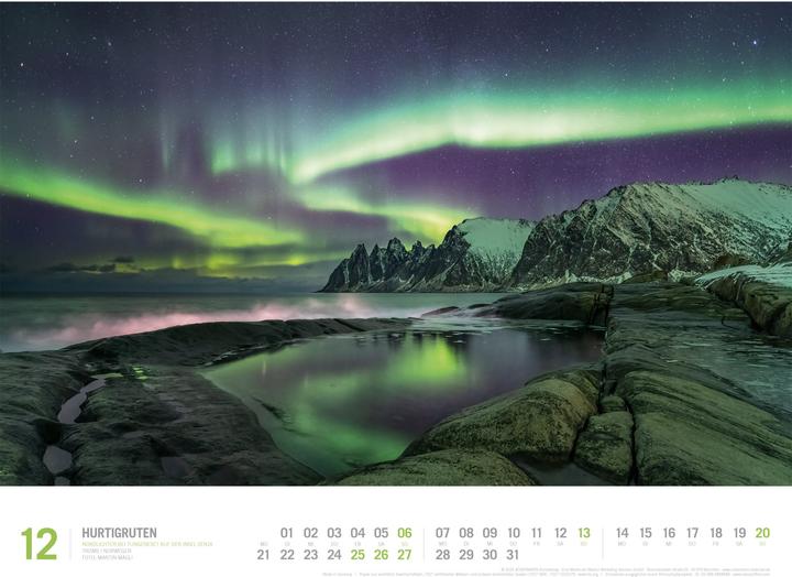 Produktbild Hurtigruten - Unterwegs zwischen Bergen und Kirkenes Kalender 2026 (54 x 42 cm, Harter Einband, Deutsch)