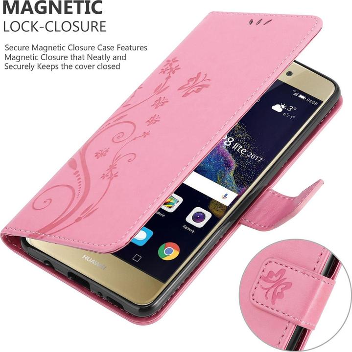 Actual product image Cadorabo Flower Book Cover (Huawei P8 Lite (2017))