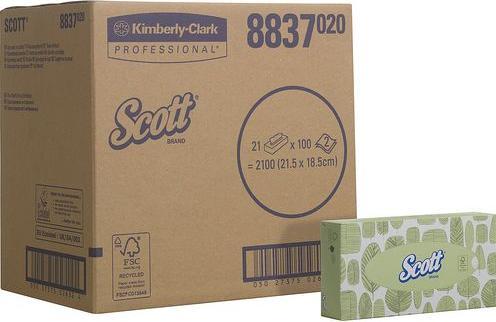 Produktbild Kimberly-Clark SCOTT Facial Tissue Standard WhiteF2