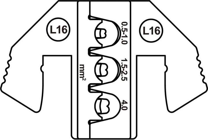 Produktbild Toolcraft TO-9625857 Crimpeinsatz MCP Flachkontakt, SPT Flachkontakt 0.5 bis 4 (50.70 mm)