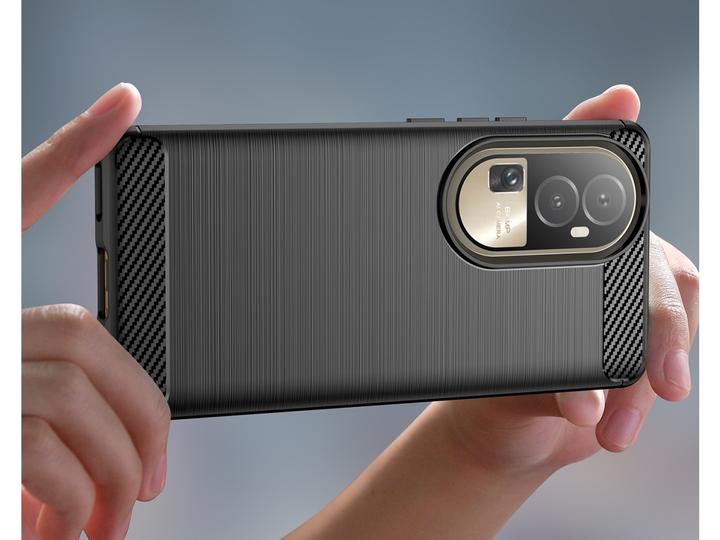Actual product image Screenguard Oppo Reno10 Pro 5G Hull Carbon Brushed Soft TPU (Oppo Reno 10 Pro)