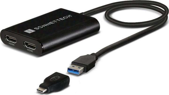 Immagine prodotto Sonnet Doppio adattatore HDMI 4K 60Hz per Mac M1 Thunderbolt *Nuovo (HDMI, USB-A, 50 cm)