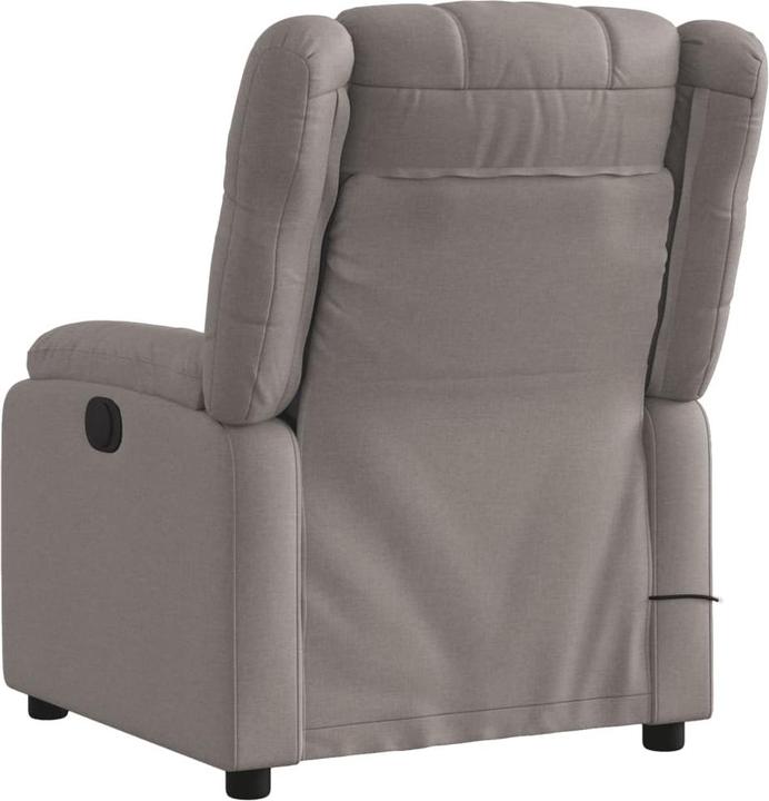 Image du produit VidaXL Fauteuil de massage Fauteuil de télévision Fauteuil de relaxation Fauteuil électrique Taupe Tissu