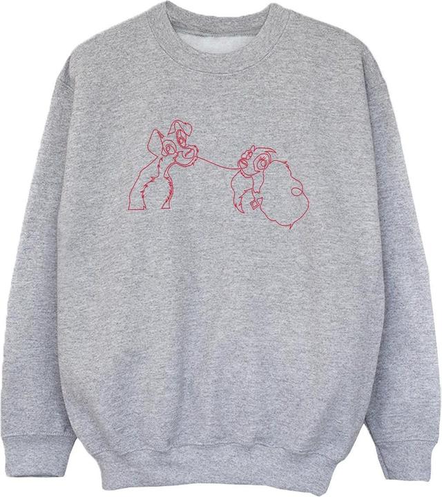 Actual product image Disney Boys Lady And The Tramp Spaghetti Outline Sweatshirt (104)
