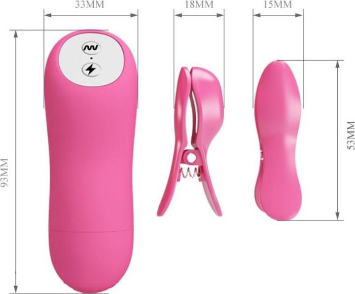 Image du produit Baile Pince à tétons électrosexuelle avec vibration