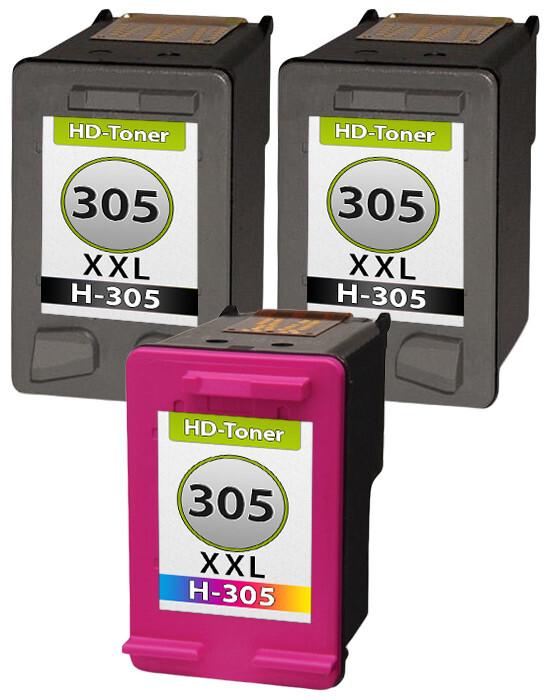 Produktbild Druckfuxx 3x Tinte Patronen für HP 305 XL ENVY 6010 6020 6022 6030 6032 6052 605