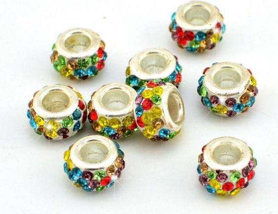Image du produit Hermex Perle strass argenté 925 - Argenté multicolore (Argent 925)