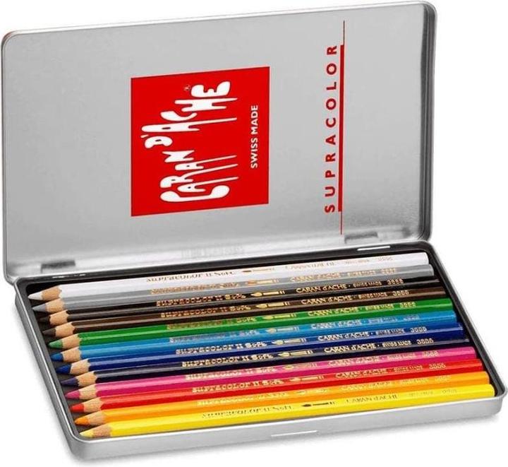 Produktbild Caran d'Ache Supracolor Aquarelle Metallschachtel (Mehrfarbig, 12 x)