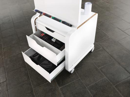 Image du produit Magnetoplan MAGNETOP. Tool-Hub Evolution Plus 12270600 blanc, avec roulettes