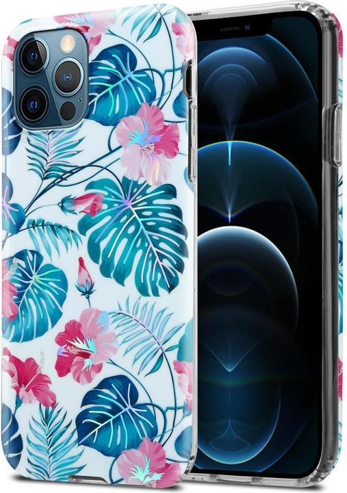 Actual product image Cadorabo IMD TPU Colorful Flowers & Leaves Cover (Apple iPhone 12 Pro Max)