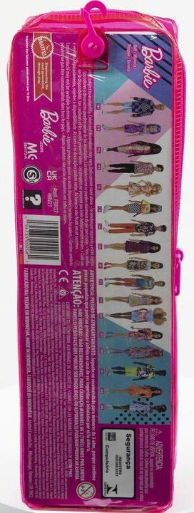 Produktbild Barbie Fashionistas Puppe im schulterfreien Blumenkleid, pinke Haare, Beinprothese, für Kinder von 3 bis 8