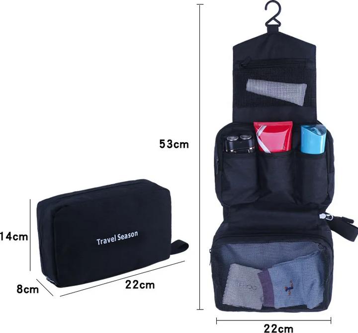 Produktbild Only-Bags.Store Hängende Reise-Toiletten-Tasche Wasserdichtes Make-up Kosmetik Kosmetikerin Falttasche Bad und