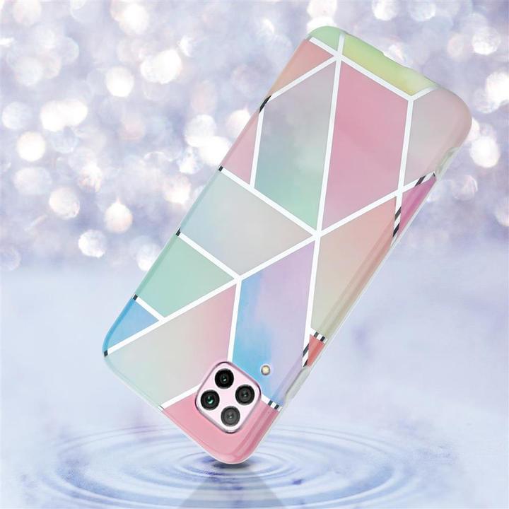 Produktbild Cadorabo IMD TPU Bunter Marmor Cover (Huawei Nova 7i, Huawei Nova 6 SE, Huawei P40 Lite)