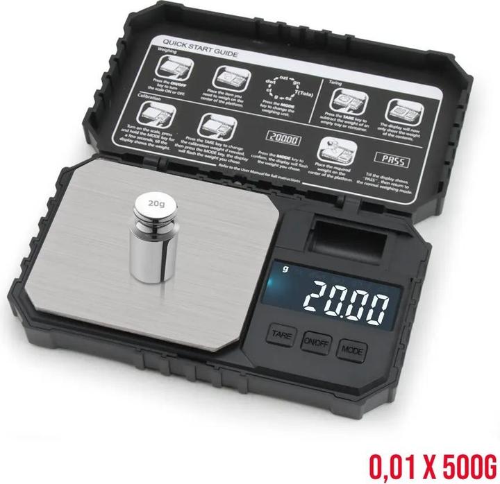 Produktbild Swissdetector Präzisions-Taschenwaage 500g x 0,01g Schmuck-Gramm-Waage