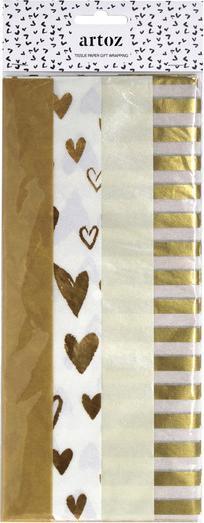 Actual product image Artoz Tissue paper gold (Wrapping paper, 50 x)