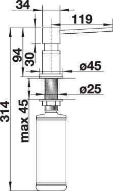 Actual product image Blanco LATO washing-up liquid dispenser