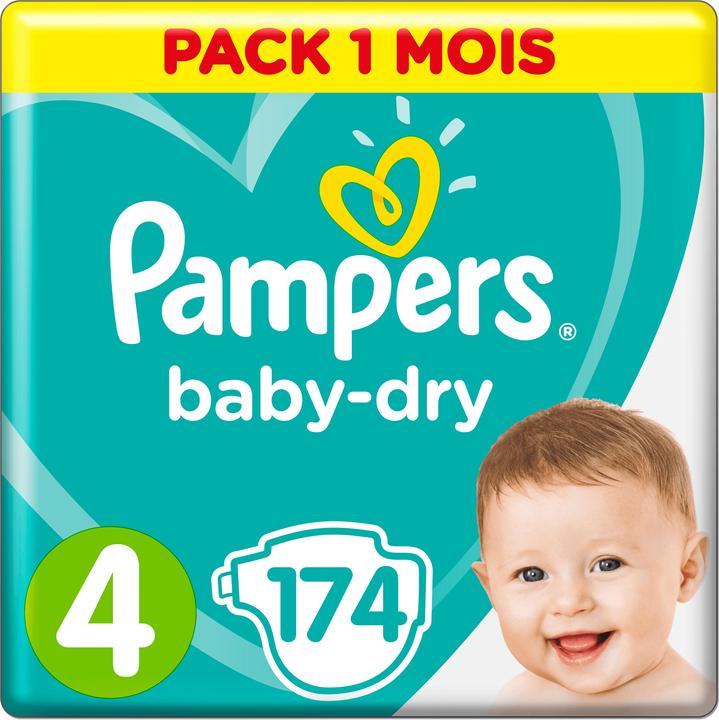 Immagine prodotto Pampers Baby Dry (Dimensione 4, Pacco mensile, 174 Pezzo/i)