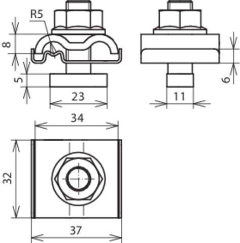 Produktbild Dehn UEK 8.10 AQ4 50 HKSM10 V2A Mastschelle Edelstahl - Schraubzwingen (Mastschelle, Edelstahl, Ed (10 mm)