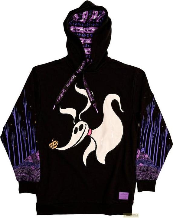 Actual product image Loungefly Nightmare Before Christmas by Hoodie Sweater Zero Hearts Size M (M)