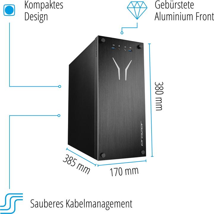 Immagine prodotto Erazer Recon E30 Core Gaming (Intel Core i5-12400F, 16 GB, 1000 GB, GeForce RTX 3050)