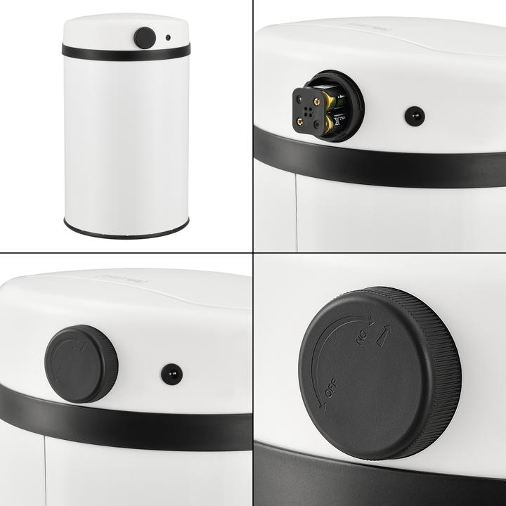 Produktbild En.Casa Sensor-Mülleimer 30L Weiss (30 l)