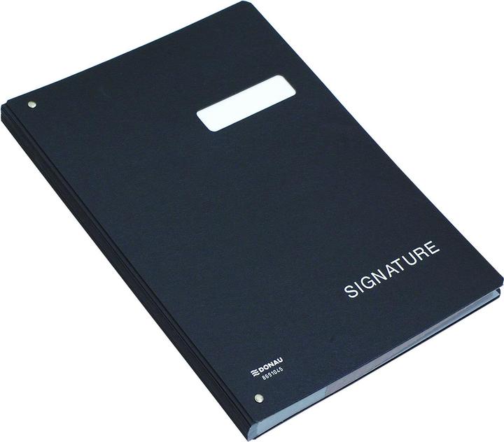 Produktbild Donau Signaturblister, Karton, A4, 450 g/m², 20 g/m², schwarz (A4, 1 x)
