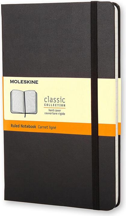 Moleskine Carnet Classic Large (A5, À rayures, Couverture rigide)