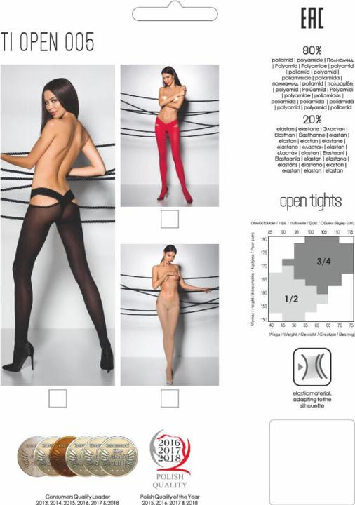 Actual product image Passion Pantyhose ouvert "Thiophene 005" (60DEN) (1, 2)