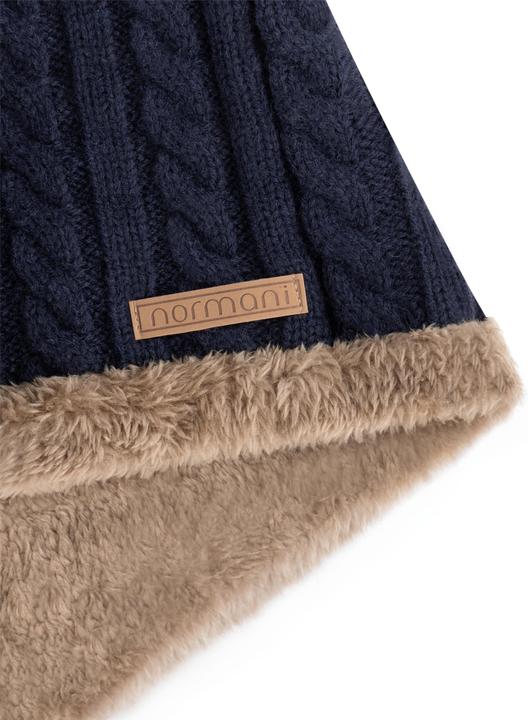 Produktbild Normani Kebili Winterset mit Fell Marine/Braun (One Size)