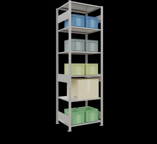 Immagine prodotto Schulte Lagertechnik Sistema di scaffalature di base senza viti MULTIplus150 con ripiani di lunghezza