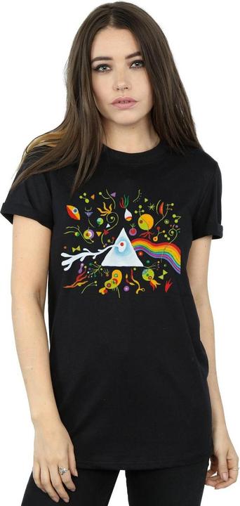 Actual product image Pink Floyd Womens/Ladies Miro 70s Prism Cotton Boyfriend T-Shirt (S)
