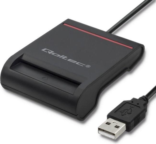 Actual product image Qoltec Skeneris Smart chip ID card scanner USB 2.0 Plug&Play (USB 2.0)